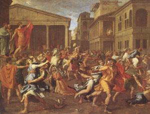 Nicolas Poussin The Rape of the Sabines (mk05) oil painting image